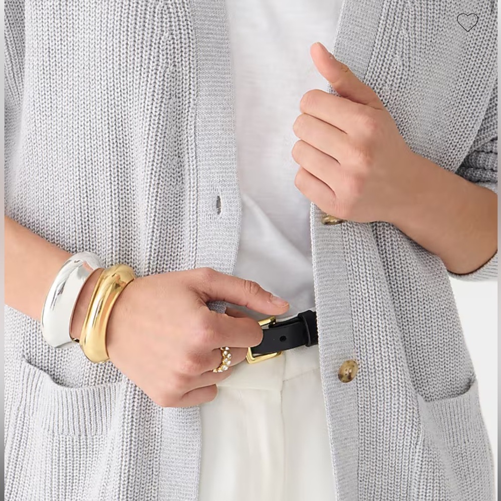 J. Crew V-neck cotton-blend cardigan sweater - Picture 2 of 9